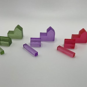 Replacement Upgrade Custom Player Pieces for your Favorite Board Game, Settlers Set