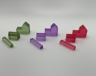 Replacement Upgrade Custom Player Pieces for your Favorite Board Game, Settlers Set