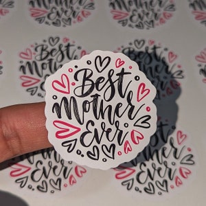 Best Mother Ever, Happy Mother&#39;s Day Stickers , Mom Day Labels, Calcomanías For Gift, Family Friend Vinyl Pack 16pc