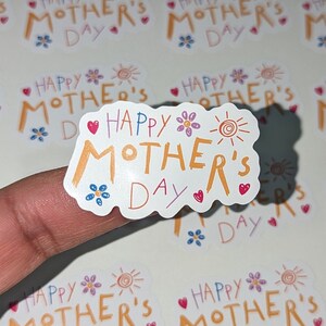 Happy Mother&#39;s Day Stickers , Mom Day Labels, Calcomanías For Gift, Family Friend Vinyl Pack 16pc