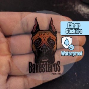 Clear Custom Stickers / Labels Glossy Circular transparent / anniversary - Business - Parties - birthday - Weddings
