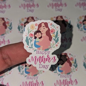 Happy Mother&#39;s Day Stickers , Mom Day Labels, Calcomanías For Gift, Family Friend Vinyl Pack 16pc