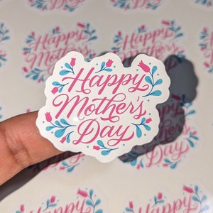 Happy Mother&#39;s Day Stickers Roses , Mom Day Labels, Calcomanías For Gift, Family Friend Vinyl Pack 16pc
