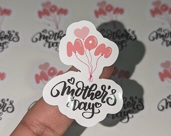 Mother's Day Stickers, Glossy Vinyl Decals, Mom Gift Labels, 16 pc