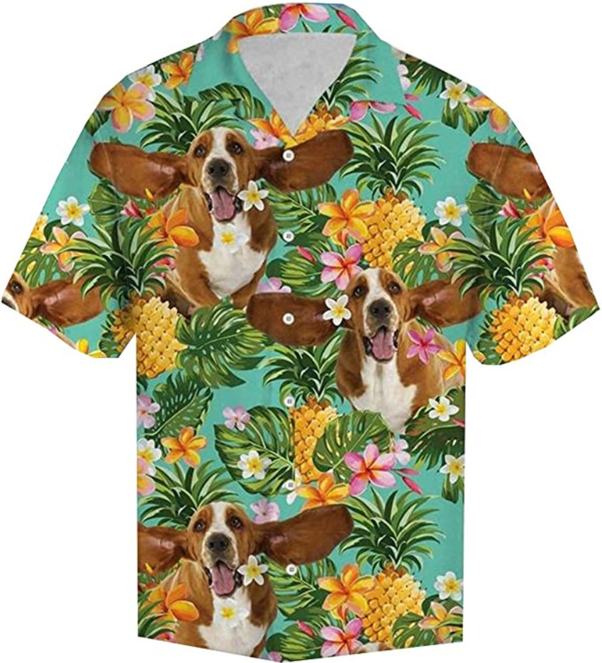 Basset Hound Dog Tropical Hawaiian Shirt