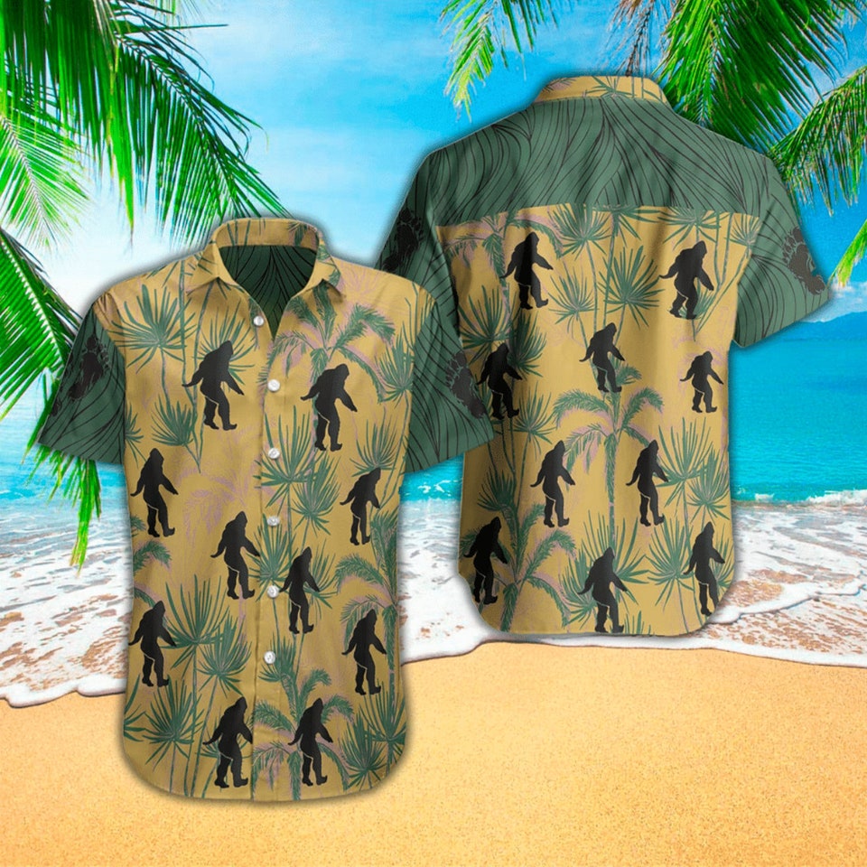 Tropical Bigfoot Aloha Hawaiian Shirt