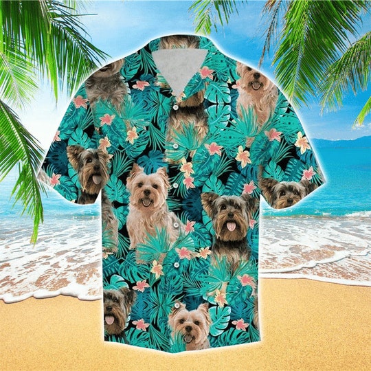 Disover Yorkshire Terrier Tropical Hawaiian Shirt