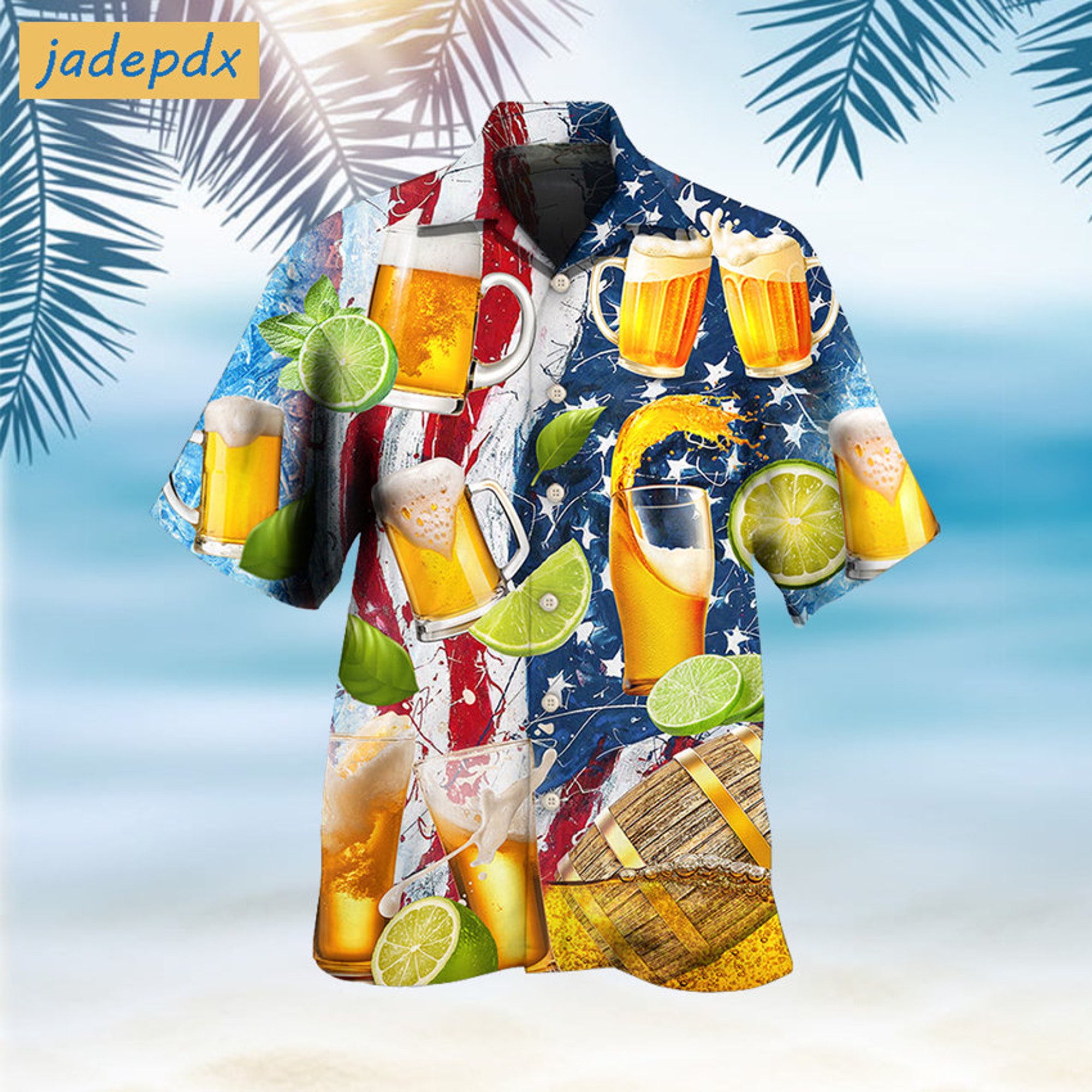 American Beer And Lemon Hawaiian Shirt American Beer And Lemon Hawaiian Shirt