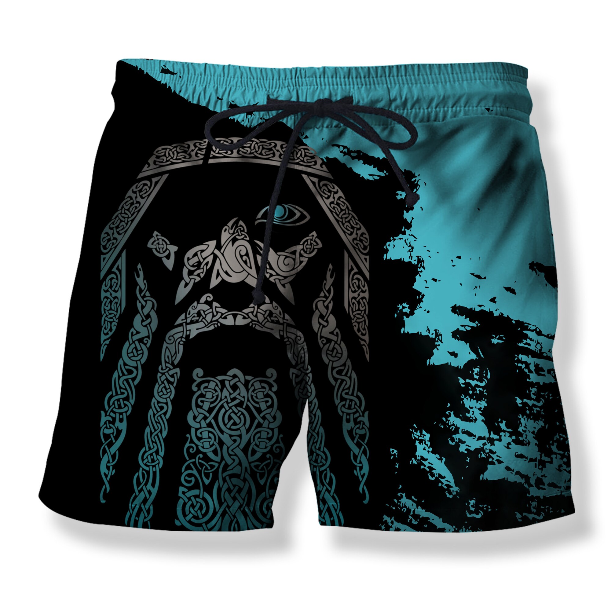 Discover Viking Odin  Wotan Blue Hawaiian Shorts For Men