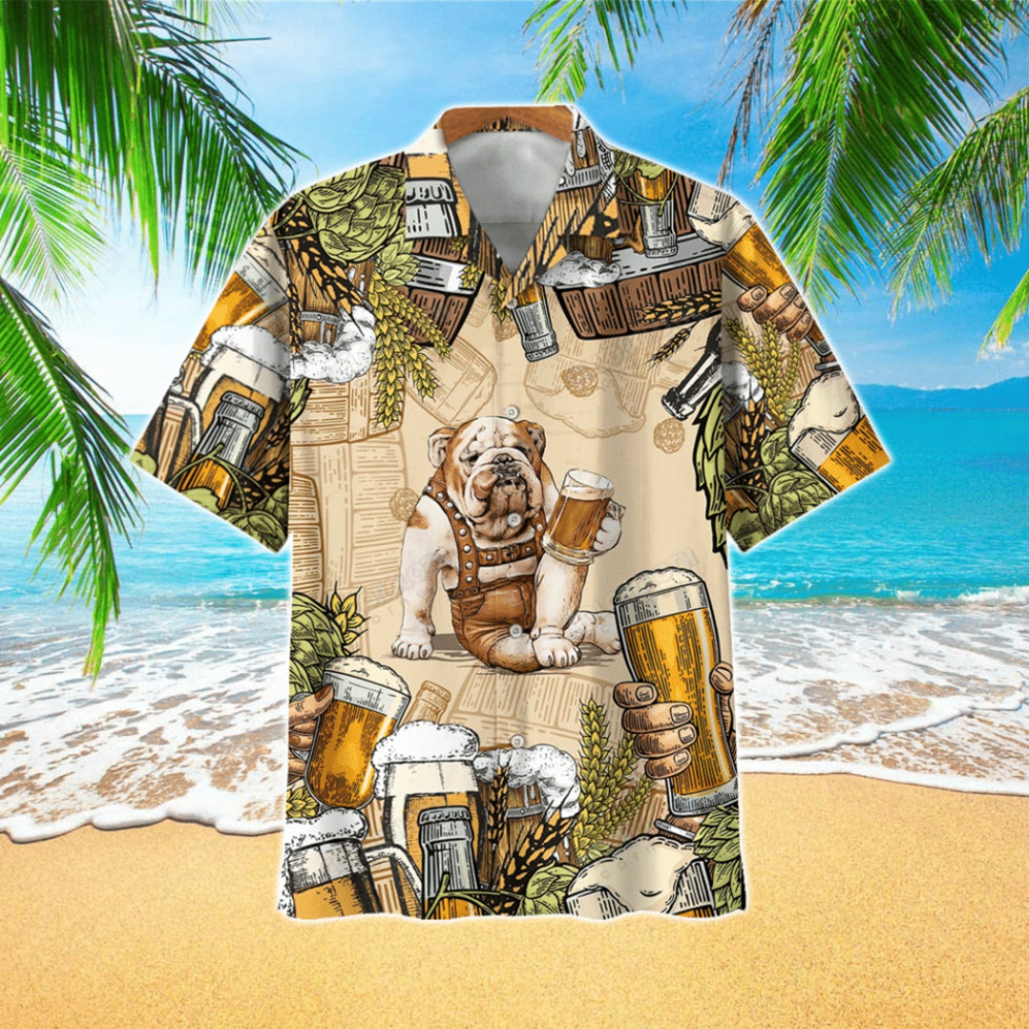 Bulldogge Bier Hawaiian Shirt Bulldogge Bier Hawaiian Shirt