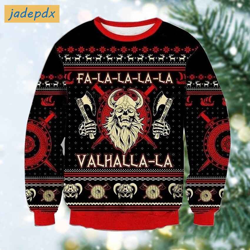 Valhalla Ugly Christmas Sweater - Etsy