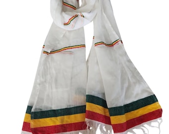 Cotton Stripe Ethiopian Scarf