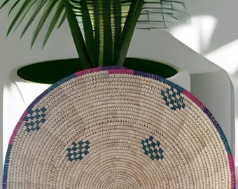 Handcraft Ethiopian Sefed Basket: Woven Wall Decor