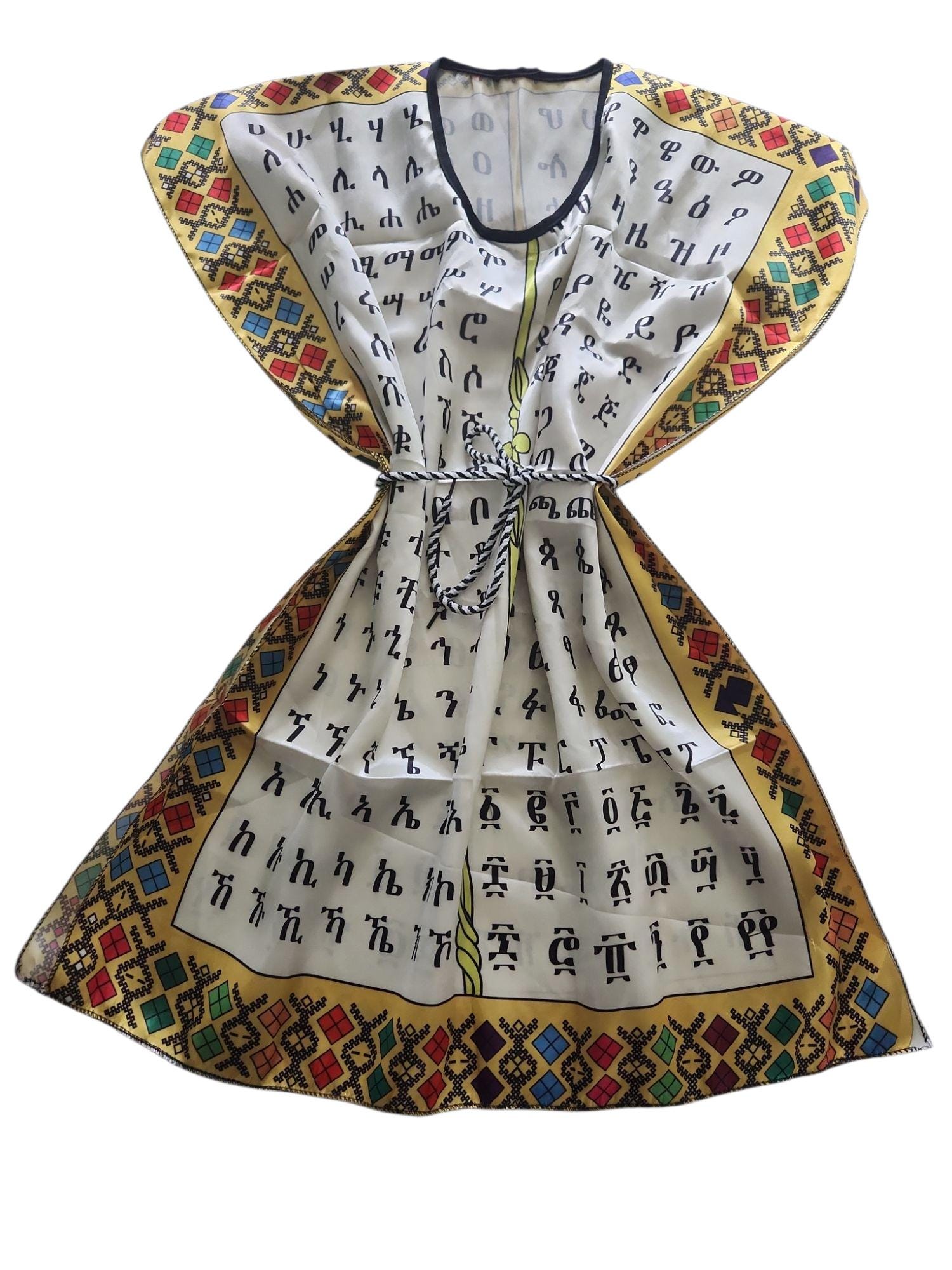 white christmas dresses Elegant Green & White Habesha Dress main image 0