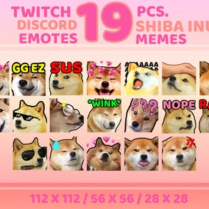 Hund Emotes | Shiba Inu Emotes für Twitch, Discord und YouTube