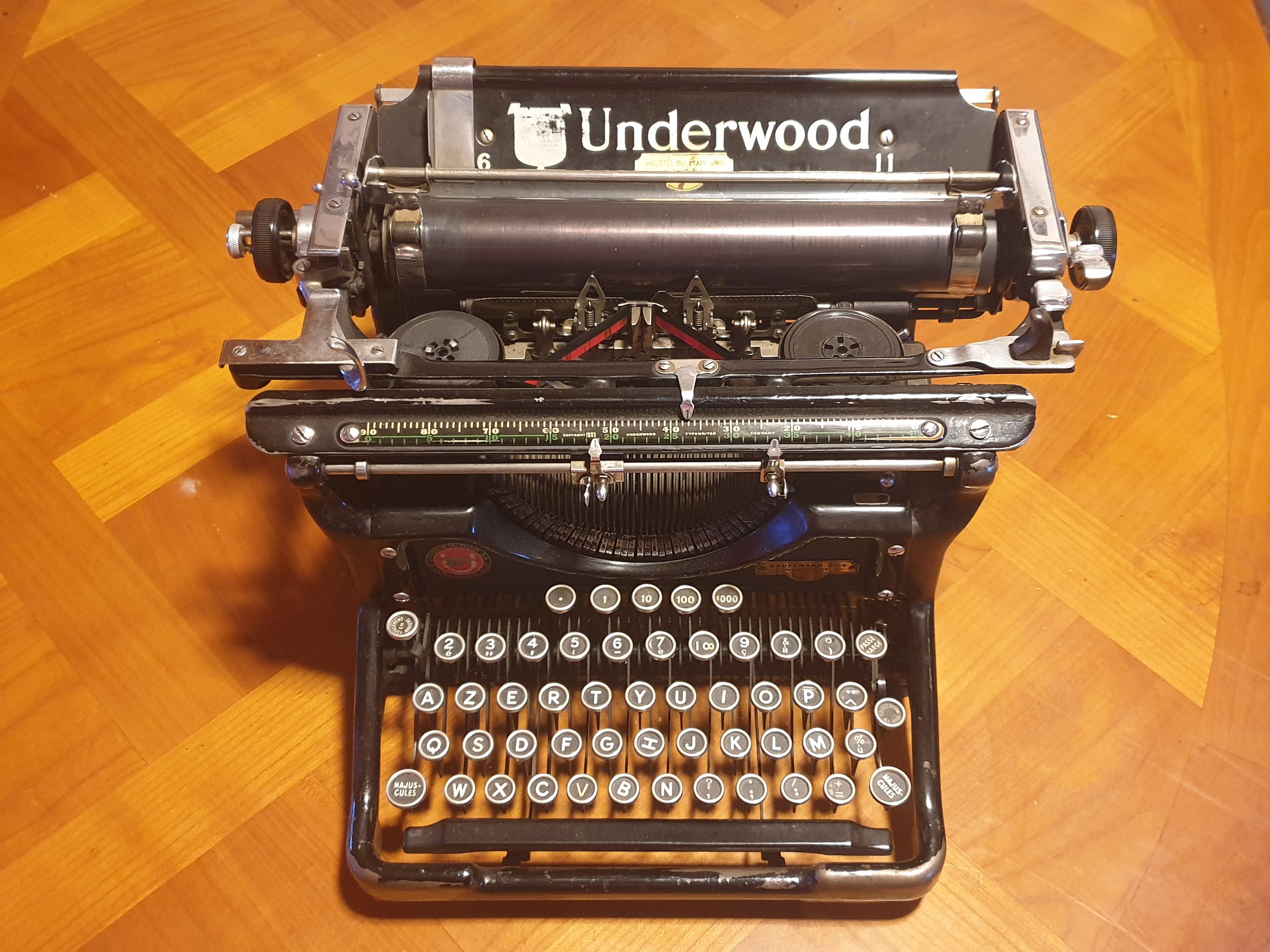 Machine à Écrire Underwood Vintage 1930 Image 6-11 Très Rare