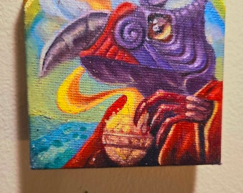 Small Original Oil Painting: Astral Storyweaver