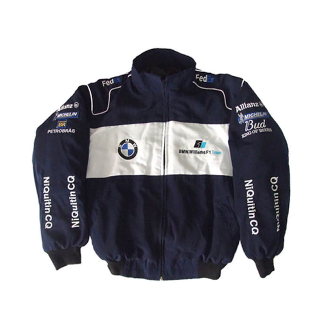BMW Williams F1 Dark Blue Jacket NASCAR Jacket Vintage - Etsy