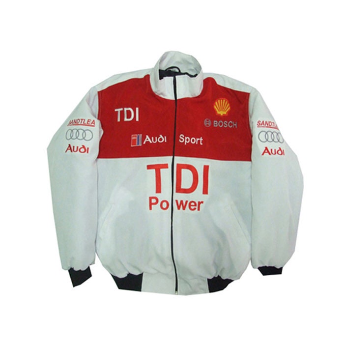 Audi TDI Power White Racing Jacket NASCAR Jacket Choose Your - Etsy