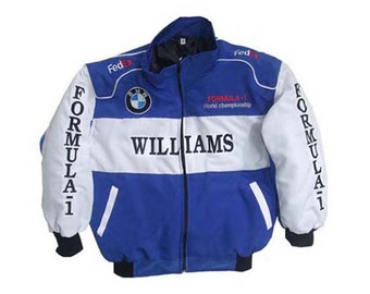 BMW Formula-1 Blue and White Racing Jacket NASCAR Jacket - Etsy