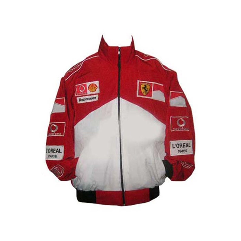 Ferrari Michael Schumacher Red and White Jacket NASCAR - Etsy