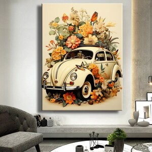 Vintage Auto Leinwand Druck Pop Art Graffiti Luxus Leinwand Druck Wand Kunst Wohnkultur Leinwand Bild Dekoration Wohnzimmer Interieur Dekor
