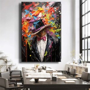 Printed Colorful Graffiti Canvas Wall Art, Canvas Wall Art , Modern Graffiti Canvas, Living Room Decor,DIY Frame Cool Pop Street Print