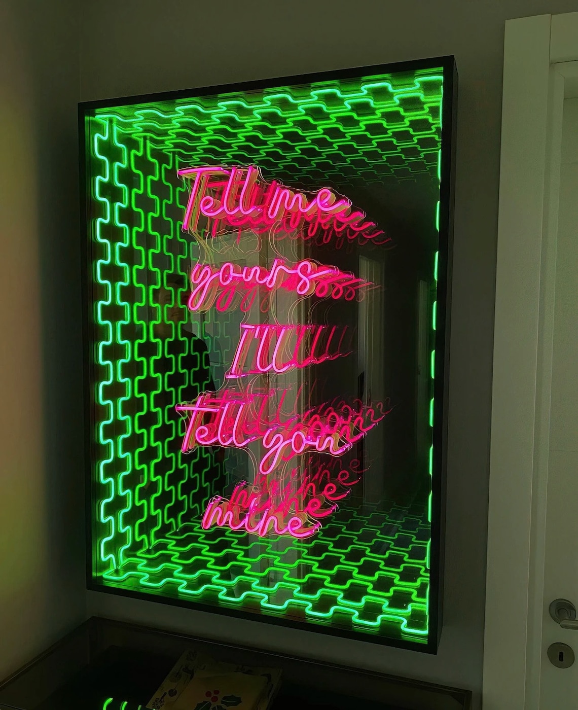 Infinity Mirror Neon Infinity Illusion Mirror 3d Wall Mirror Led 3d Sign Led Mirrors Custom 3D ...