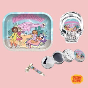 70's Rolling Trays And Grinder - gift set