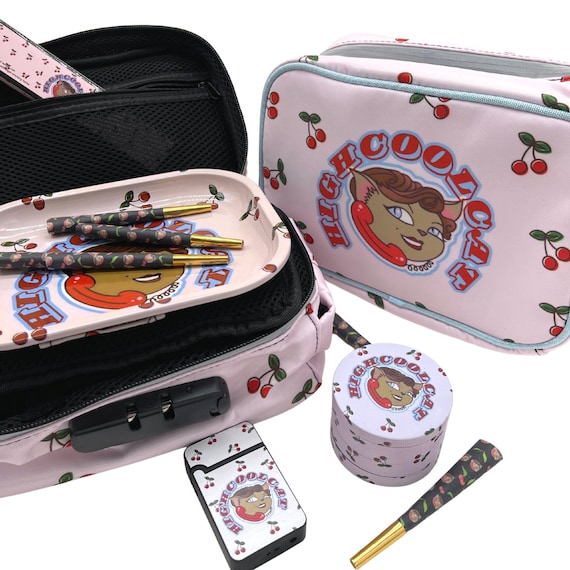 High Coolcat Carmen Bundle - Grinder, Stash Bag, Tray & Lighter Set - Perfect Gift for Carmen Lovers