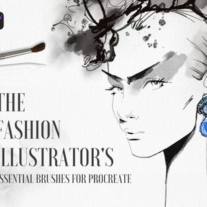 Fashion Illustration Brushes for Procreate | Essential Artists's Procreate Brushes | Watercolour, Pen & Ink, Pencil, Charcoal Brushes