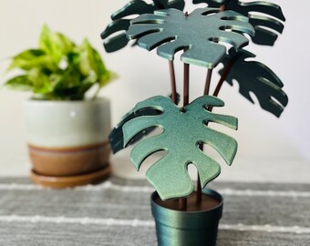 Monstera Plant Coaster Set | 3D Printed House Plant