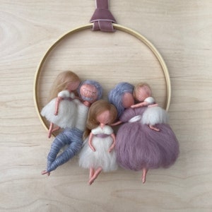 Family ring individually assembled, felt family, personalized gift