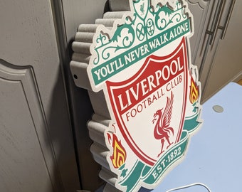 Liverpool リバプールFC LEDライト ロゴプレート Liverpool Football Club Neon RGB Edge Lit LED Sign | LEDLABCAVE