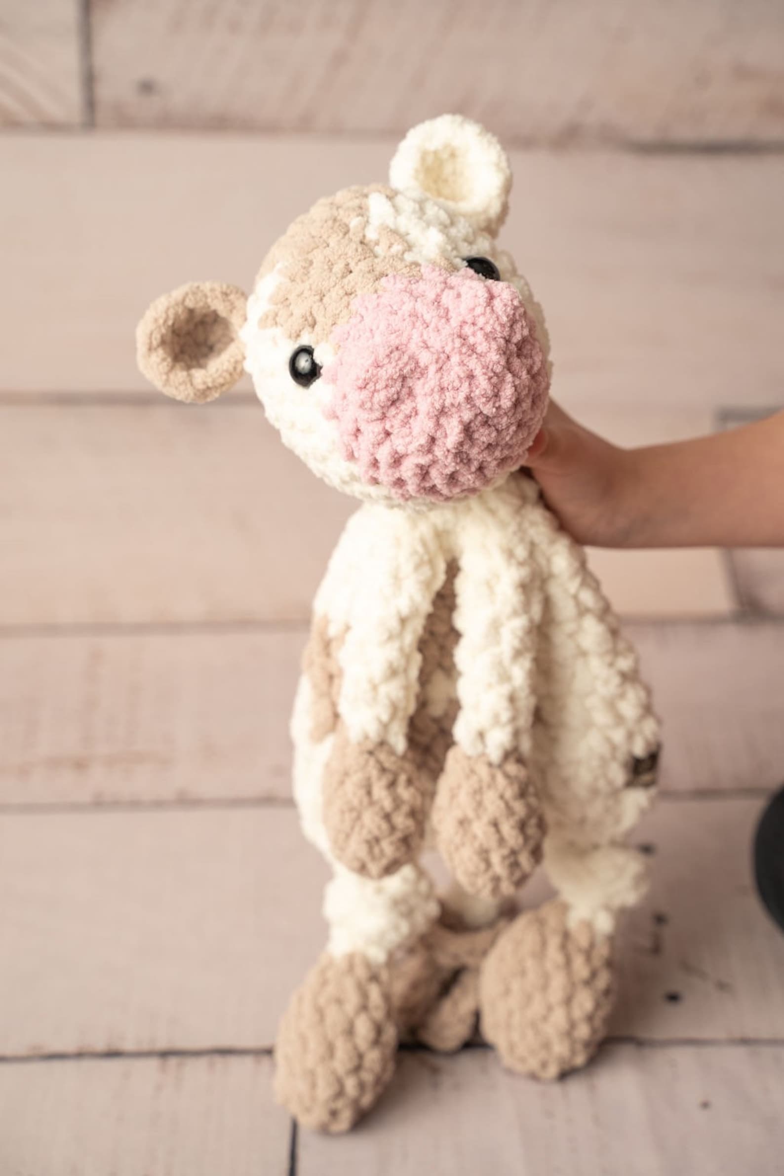 Cow Snuggler Crochet Cow Lovey Farm Animal Theme Snuggly Etsy Canada