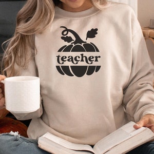 Teacher Fall Pumpkin SVG Cut File for shirt- autumn teacher shirt svg, fall teacher shirt svg, pumpkin teacher svg, hello fall svg, png, eps