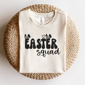 Pâques Squad SVG PNG DXF couper fichier, lapin oreilles Svg, enfants Pâques Svg, Pâques Vibes Svg, Pâques chemise Svg, poussin de Pâques Svg, lapin de Pâques Svg