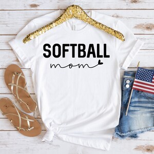 Softball Mom Minimalist SVG cut file, png, sports mom, mom of girls shirt, softball lover svg for shirt tote tag, softball shirt for mom