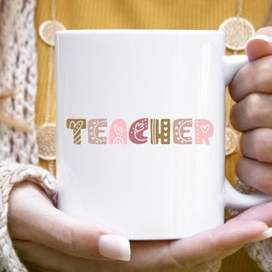 Teacher Boho Style SVG Cricut cut file, download digitale eps, dxf, png - Teacher Life - Teacher Mode - Teacher Vibes- Voice - shirt svg