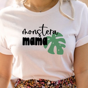 Monstera Mama SVG Digital Download, eps, dxf, png - plante d'intérieur SVG - Plant Addict - Plant Lover - Plant Mama - Sublimation PNG