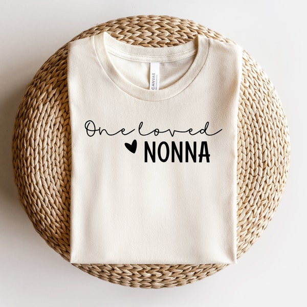 One Loved Nonna Minimalist Style SVG, png, momlife svg, mothers day svg, mom mode svg, shirt for mom cut file for Cricut, womens shirt png