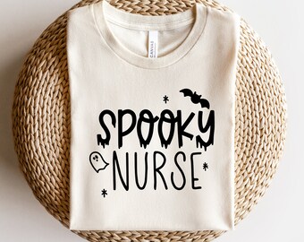Spooky Krankenschwester SVG geschnitten Datei - Halloween Krankenschwester Shirt svg - okt 31st Krankenschwester - Gesundheitswesen Halloween Shirt - Pflege gruseliges Shirt - Geist Krankenschwester