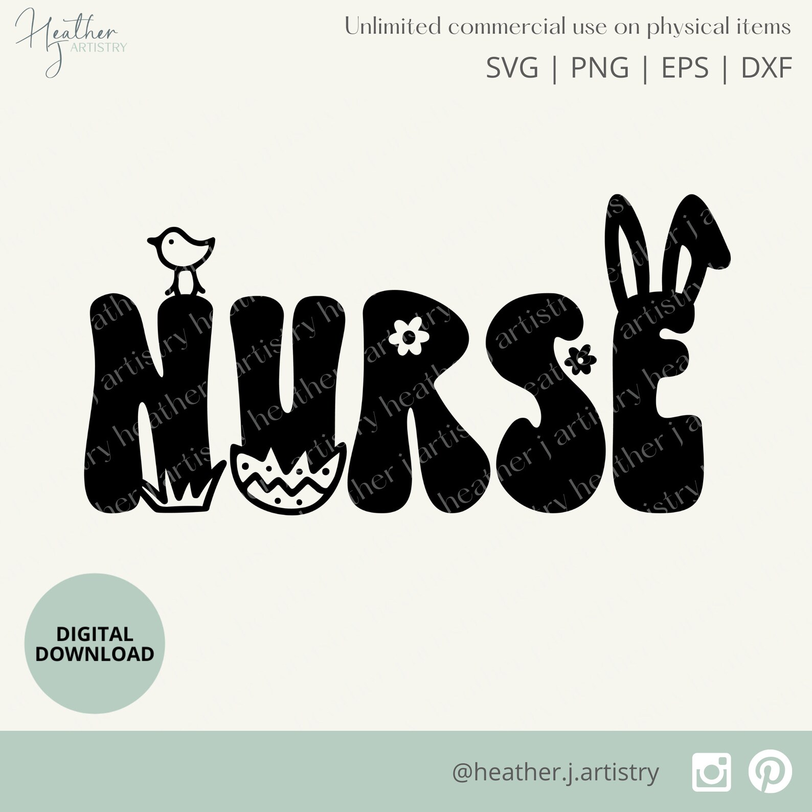 Easter Nurse SVG Cut File Epsdxfpng Nurse Easter Shirt Etsy