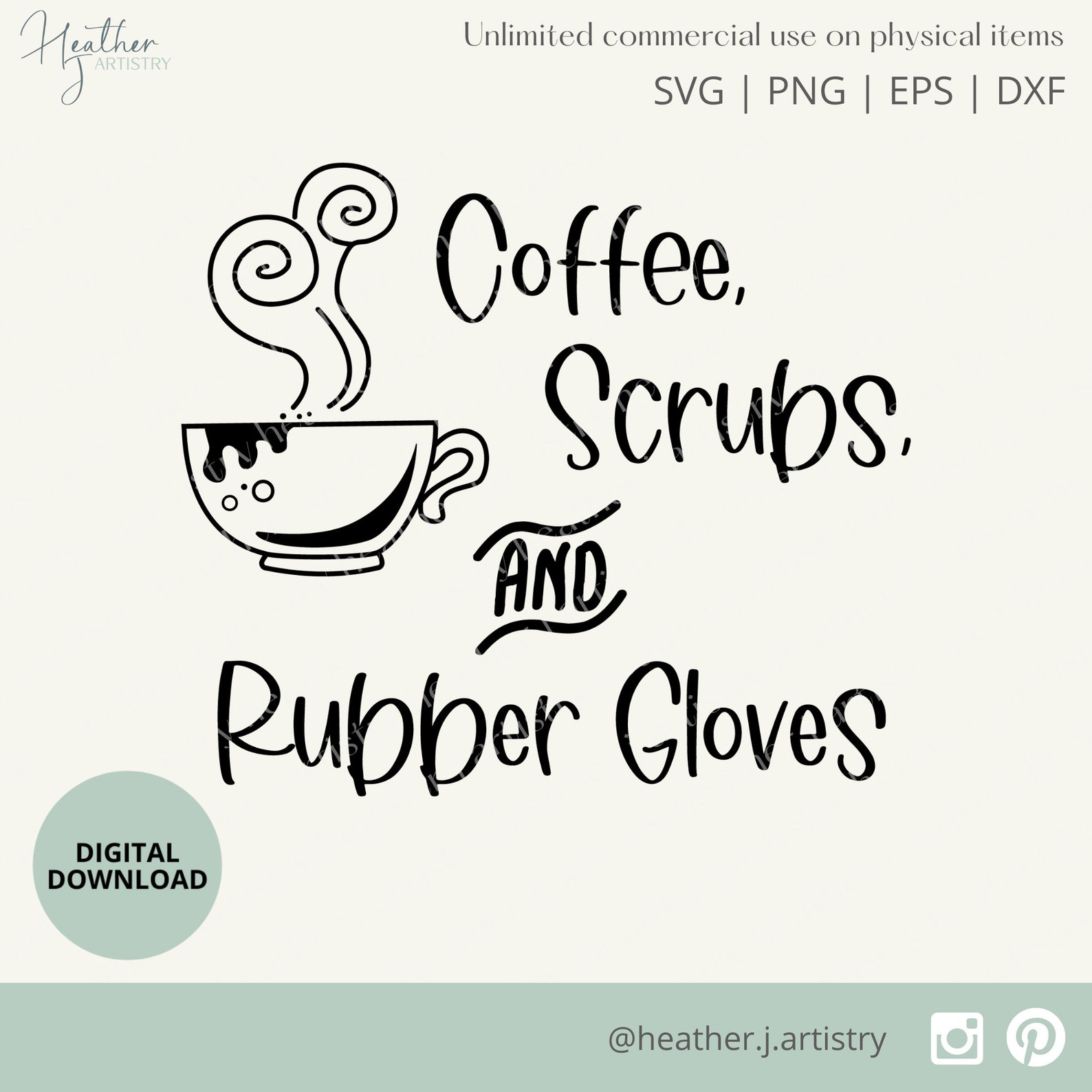 Coffee Scrubs and Rubber Gloves SVG Nurse Svg Gift Idea - Etsy