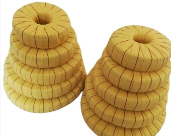 Iyengar Yoga Chumbal set, Pune Iyengar yoga Donut set, Donut set, Yellow yoga donut ,best yoga props, yoga gift,