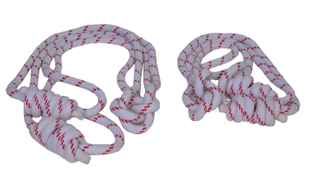 Iyengar Yoga White Ropes Set, 2 Long and 2 Small Cotton Ropes for ...