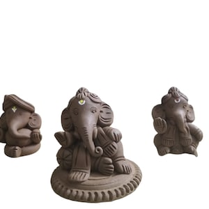 Ecofriendly Ganesh Idols Handmade-Miniature,Shadu Mati, Ganesh statue, Made in India