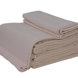 Handwoven White Yoga Blanket set - 10 Cotton Blankets for Iyengar yoga, Restorative Practices