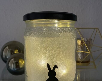 Dekolicht Ostern, personalisiertes Glaslicht, Windlicht, Frühlingsdeko