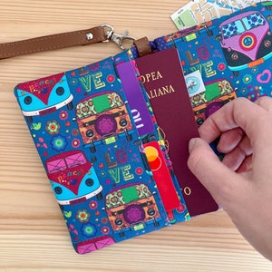 Large Passport Cover, Double Passport Cover 2 Passports, Travel Wallet, Passport Cover, Wallet Woman, Gifts for Mom, Mother&#39;s Day Gift